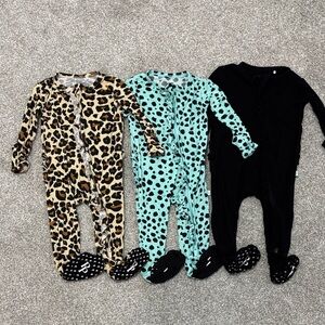 Posh Peanut Leopard, Mint, and Black Ruffled Zips